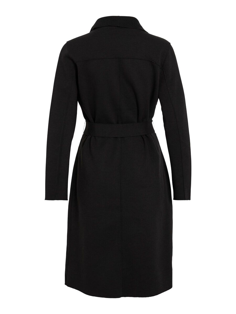 VILA VIJUICE TIE WAIST COAT, Black, highres - 14060740_Black_002.jpg