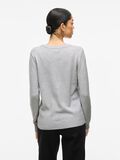 VILA VIRIL ROUND NECK KNITTED PULLOVER, Light Grey Melange, highres - 14054177_LightGreyMelange_004.jpg