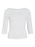 VILA VIKENZA BOATNECK SHORT SLEEVED TOP, Optical Snow, highres - 14113459_OpticalSnow_001.jpg