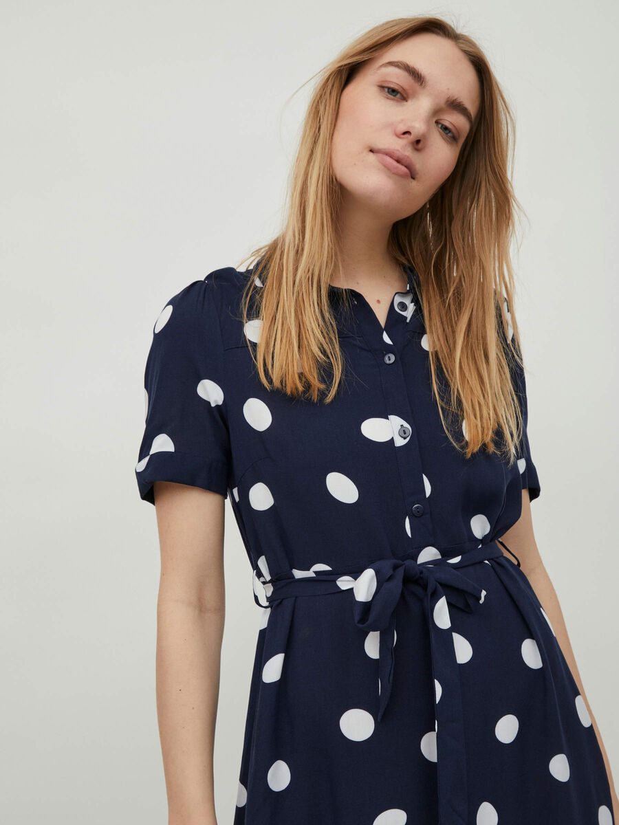 Carousel image - SHORT SLEEVED MIDI DRESS, Navy Blazer | 3