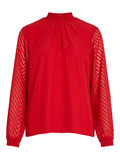 Vila LONG SLEEVED HIGH NECK TOP, Pompeian Red, highres - 14080285_PompeianRed_001.jpg