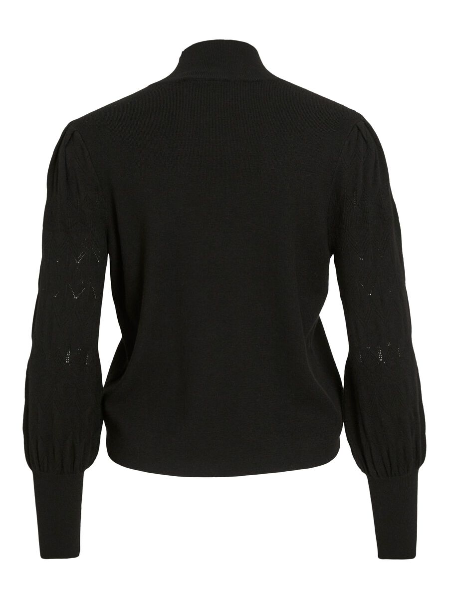 Product carousel image - VIKERRY HIGH NECK KNITTED PULLOVER, Black | 2