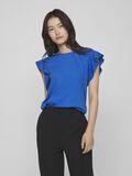 Vila FRILL SHORT SLEEVED TOP, Lapis Blue, highres - 14086842_LapisBlue_003.jpg