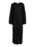 Product image thumbnail - VILORNA - DENTELLE ROBE MI-LONGUE, Black | 1