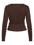 VILA LONG SLEEVED WRAP TOP, Chocolate Fondant, highres - 14109867_ChocolateFondant_002.jpg