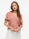 VILA V-NECK SHORT SLEEVED TOP, Old Rose, highres - 14109690_OldRose_007.jpg