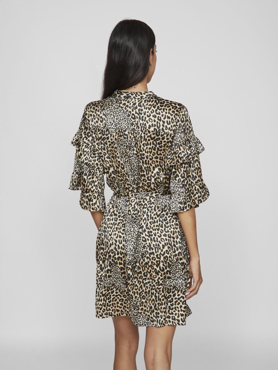 VILA SHORT SLEEVED SHORT DRESS, Nomad, highres - 14101927_Nomad_1176361_004.jpg
