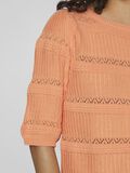 Vila SHORT SLEEVED KNITTED TOP, Shell Coral, highres - 14097270_ShellCoral_007.jpg
