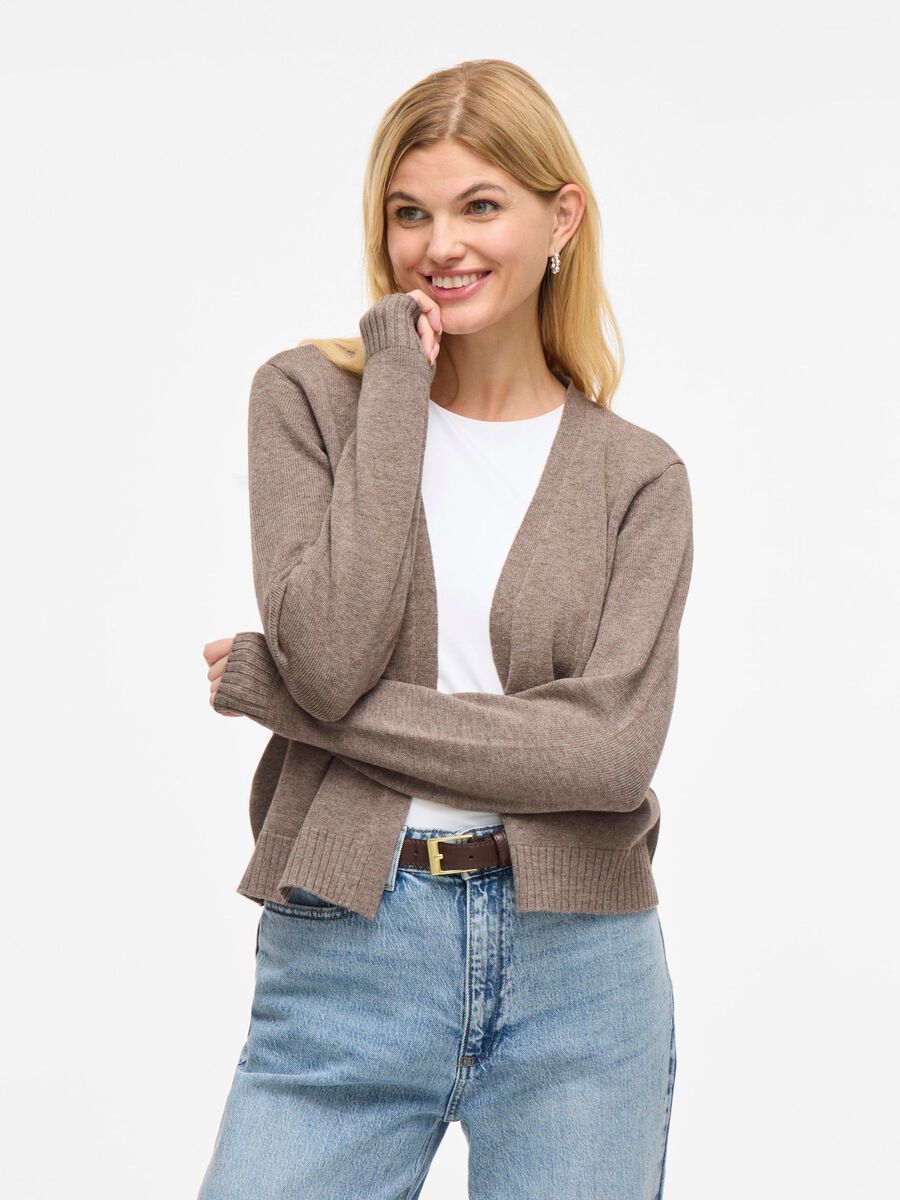 VILA VIRIL SHORT OPEN CARDIGAN, Falcon, highres - 14060800_Falcon_816341_003.jpg
