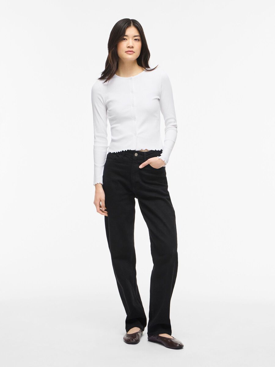 Carousel image - VIABENIA ROUND NECK LONG SLEEVED TOP, Optical Snow | 4