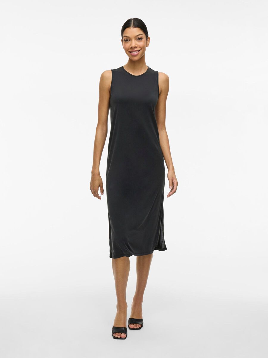 VILA SLEEVELESS MIDI DRESS, Black, highres - 14101675_Black_003.jpg