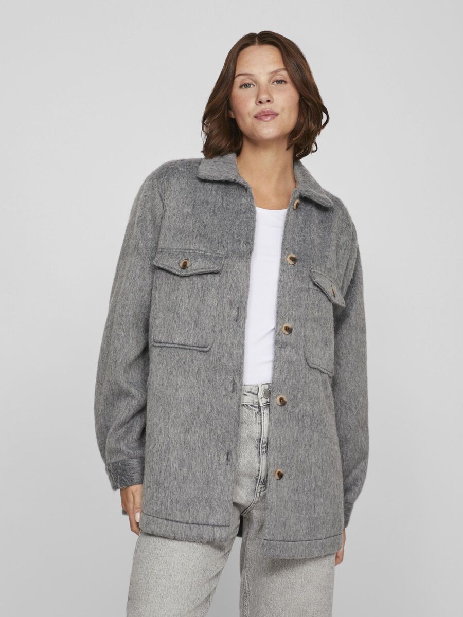 VILA BUTTONED SHACKET, Medium Grey Melange, highres - 14102010_MediumGreyMelange_003.jpg