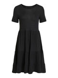VILA LOOSE FIT KORTÄRMAD KLÄNNING, Black, highres - 14061236_Black_001.jpg