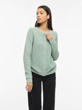 Product image thumbnail - VIDALO RUND UDSK&AElig;RING STRIKKET CARDIGAN, Blue Surf | 1