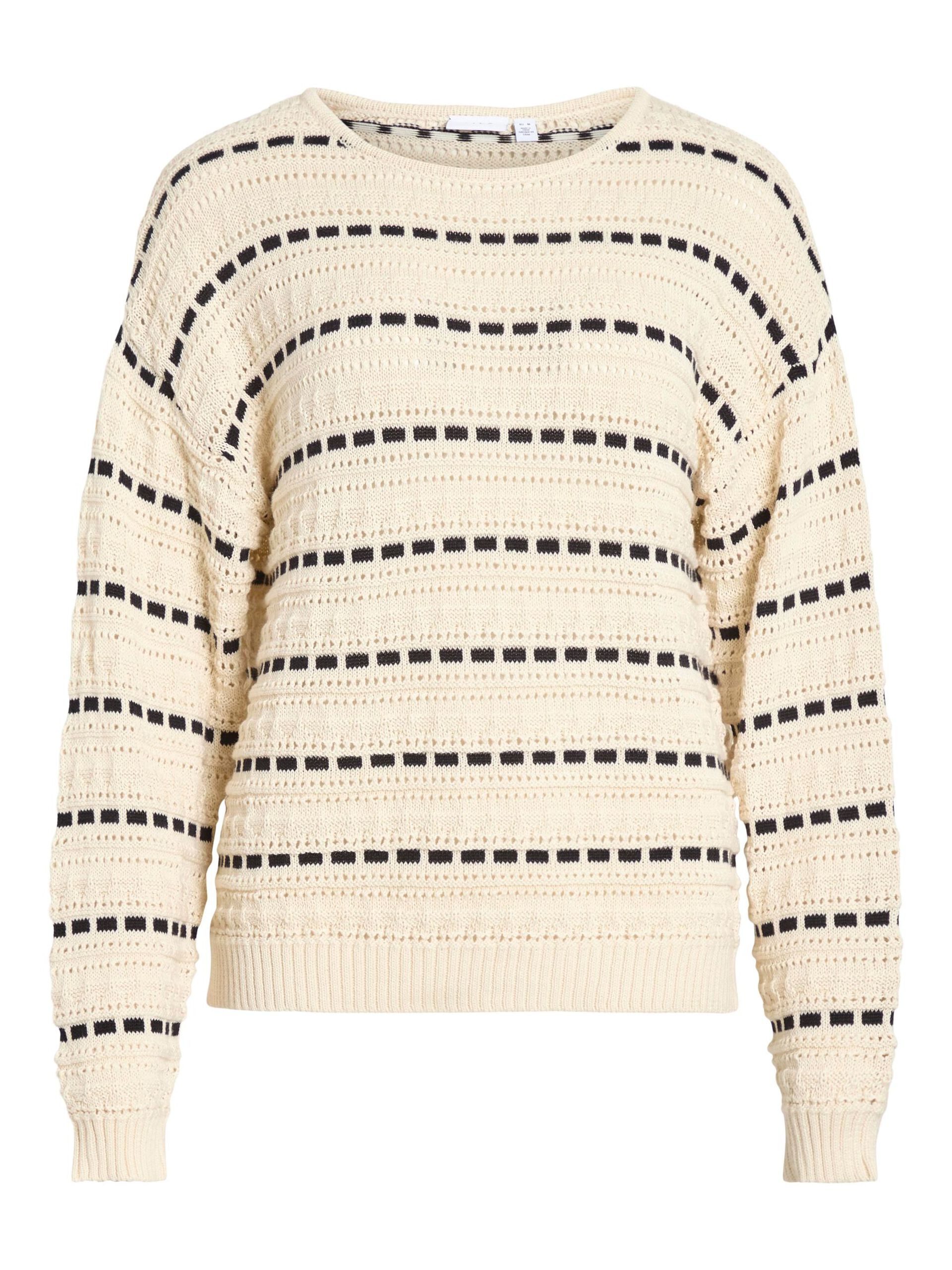Carousel image - VIMARIAN POINTELLE KNITTED PULLOVER, Birch | 5