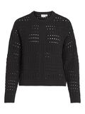 Vila ROUND NECK KNITTED PULLOVER, Black, highres - 14092276_Black_001.jpg