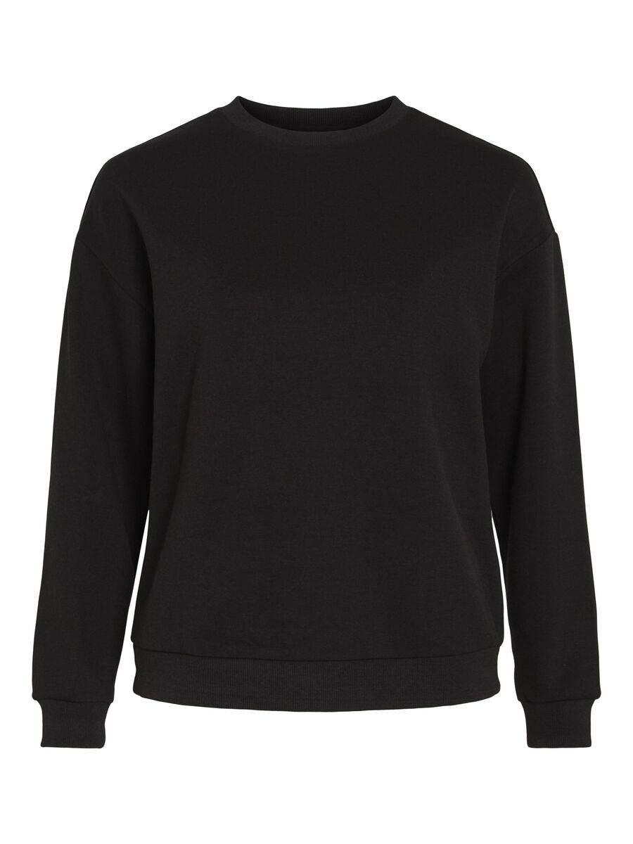 VILA VISANDY BASIC SWEATSHIRT, Black, highres - 14103140_Black_001.jpg