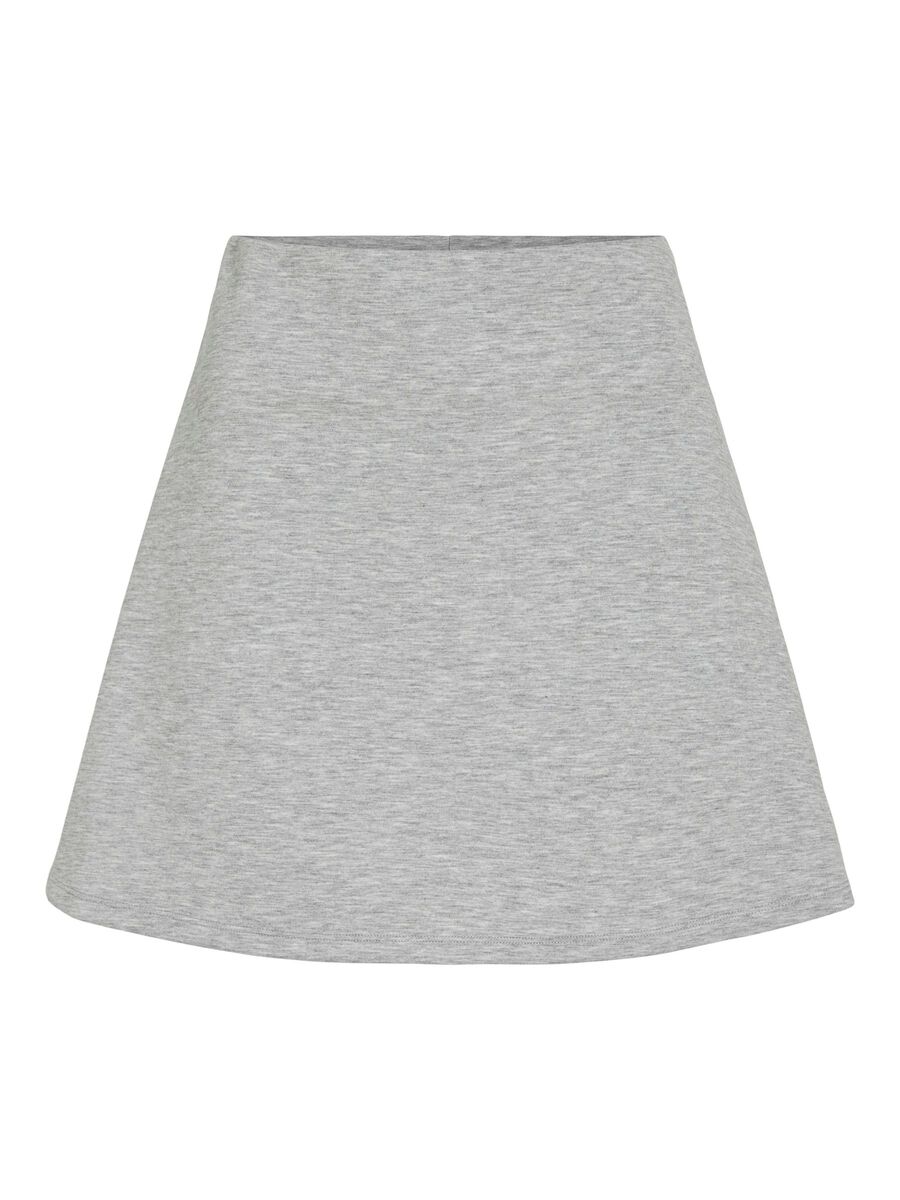 VILA VIREDLECT MINI SKIRT, Light Grey Melange, highres - 14112390_LightGreyMelange_001.jpg