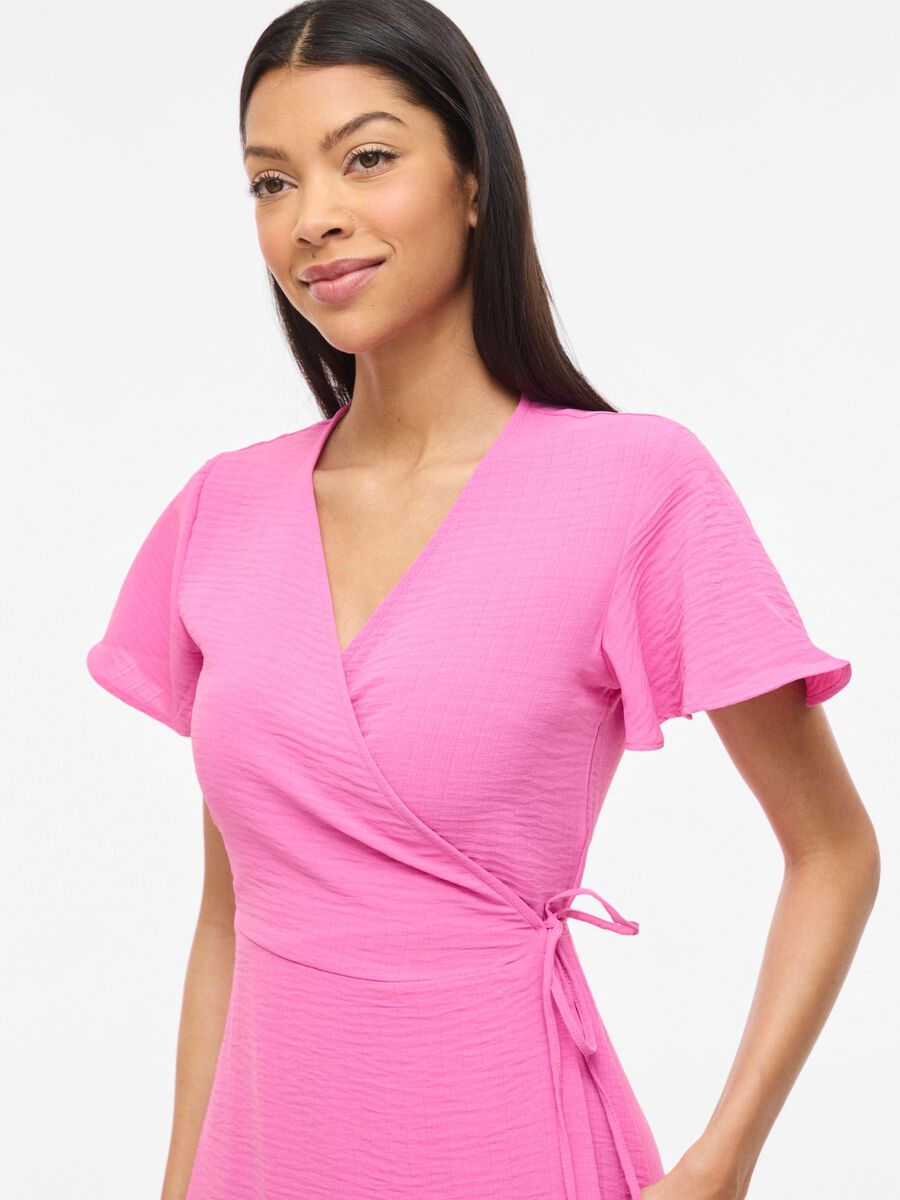 Carousel image - VILOVIE SHORT SLEEVED WRAP DRESS, Fiji Flower | 3