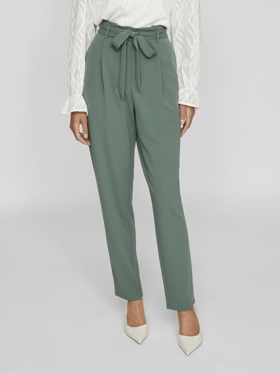 VILA VICLAVA HIGH WAIST HOSE, Duck Green, highres - 14100197_DuckGreen_003.jpg