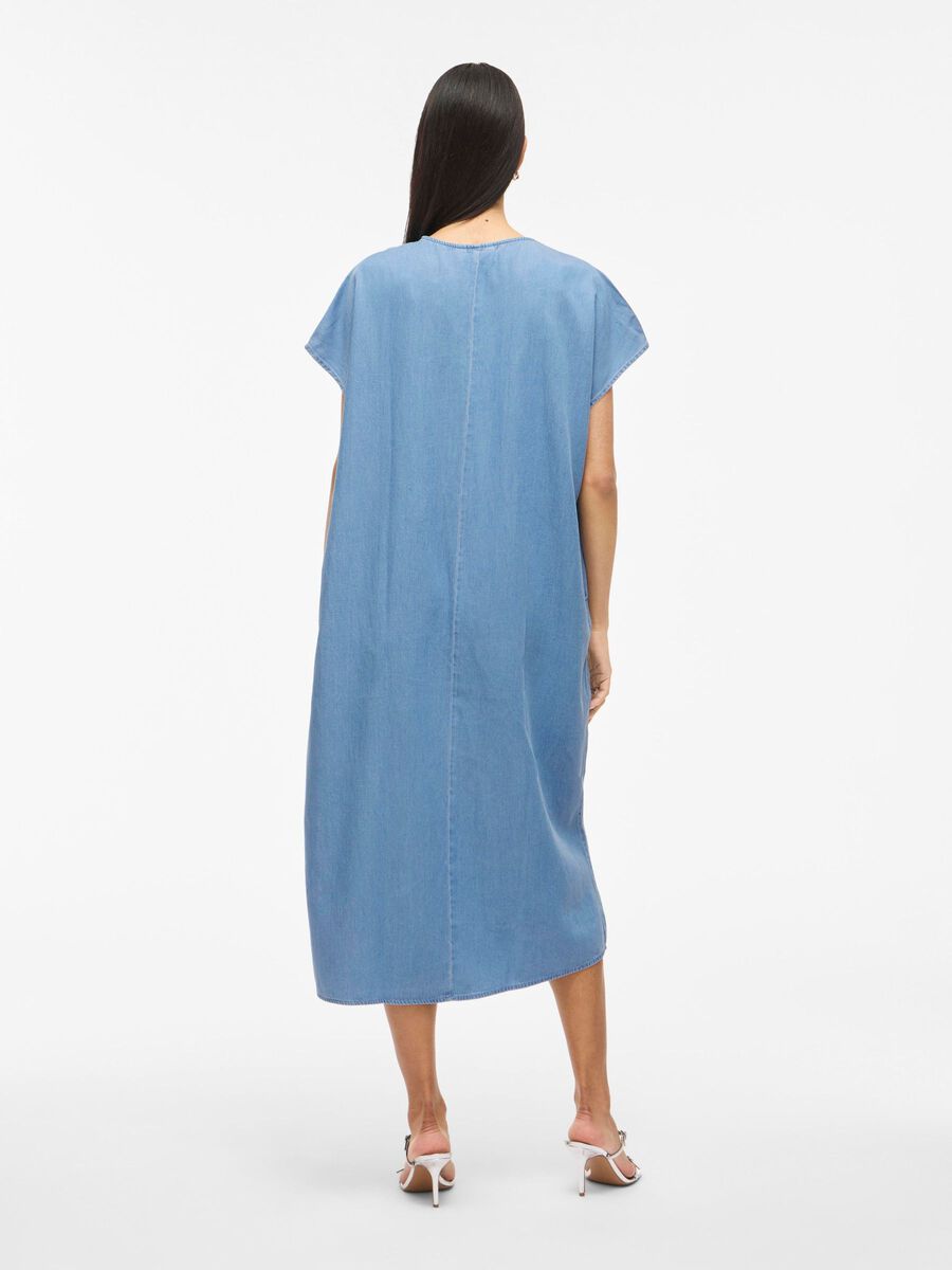 VILA MIDILÅNG KAFTAN, Medium Blue Denim, highres - 14106798_MediumBlueDenim_004.jpg