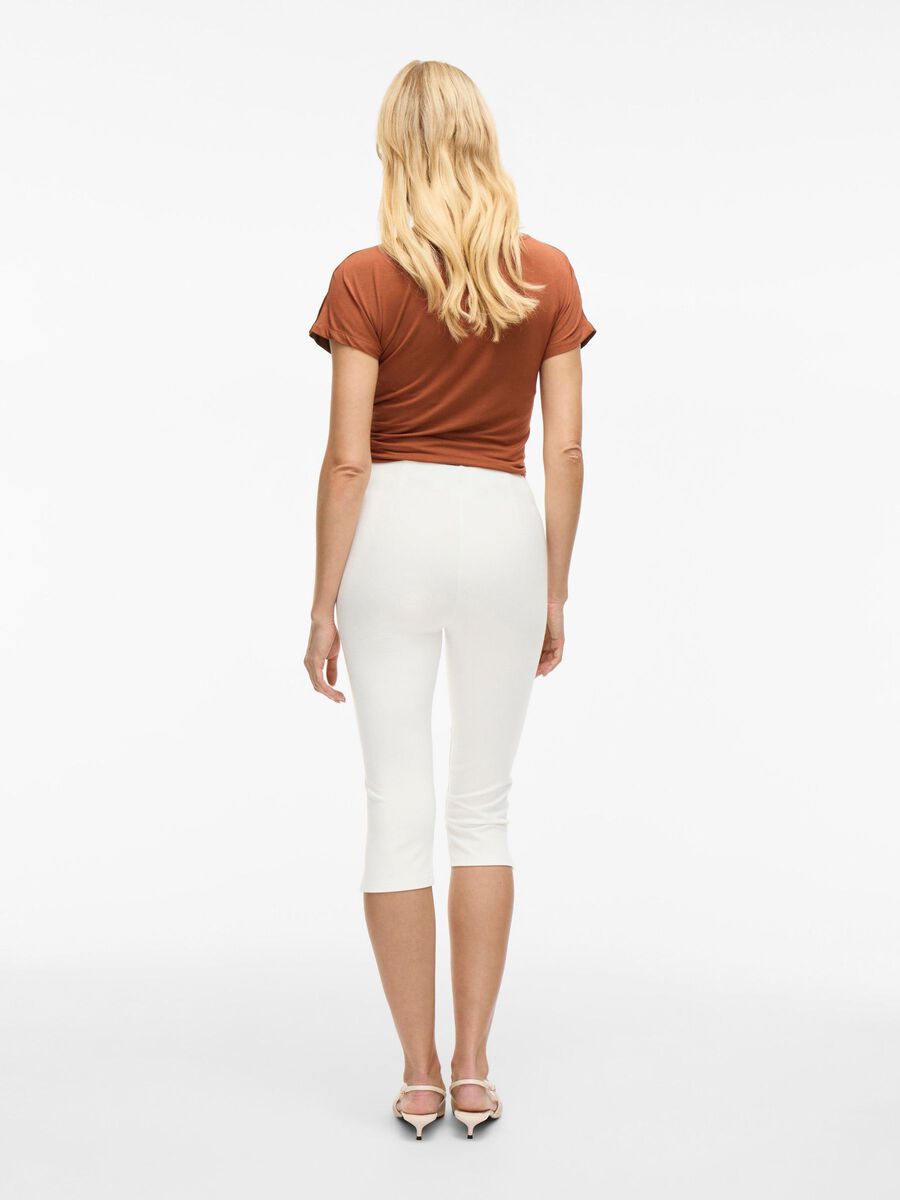 VILA VICAMILLE HIGH WAIST CAPRIS, Snow White, highres - 14107097_SnowWhite_004.jpg