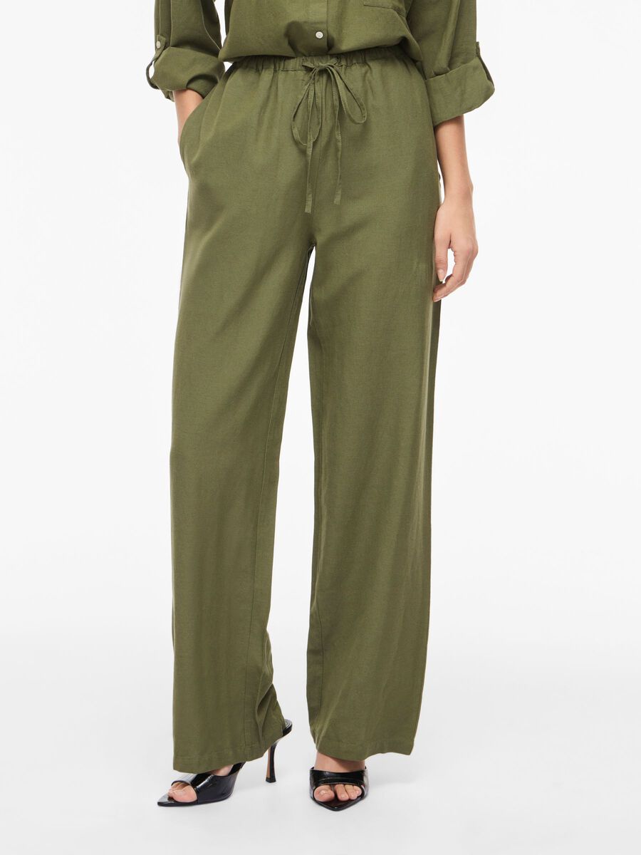 Product carousel image - VIPRISILLA VIDUTINIO AUK&Scaron;ČIO JUOSMUO PLAČIAKLE&Scaron;NĖS KELNĖS, Olivine | 1