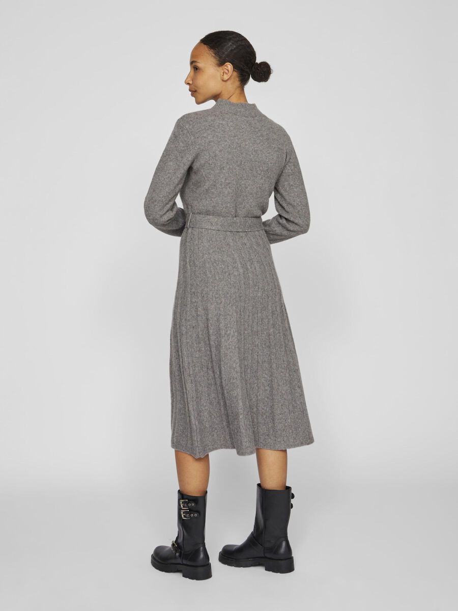 VILA GEBREID MIDI JURK, Dark Grey Melange, highres - 14104954_DarkGreyMelange_004.jpg