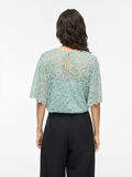 Product image thumbnail - VISTACIA LACE SHORT SLEEVED TOP, Blue Surf | 2