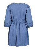 VILA VISHIKA V-NECK SHORT DRESS, Blue Denim, highres - 14108315_BlueDenim_002.jpg