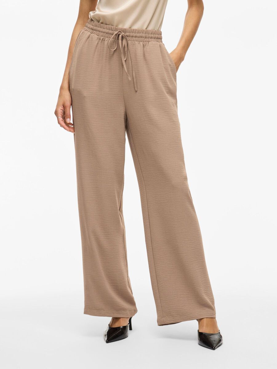 VILA HIGH-WAIST WIDE LEG BROEK, Fossil, highres - 14100308_Fossil_003.jpg