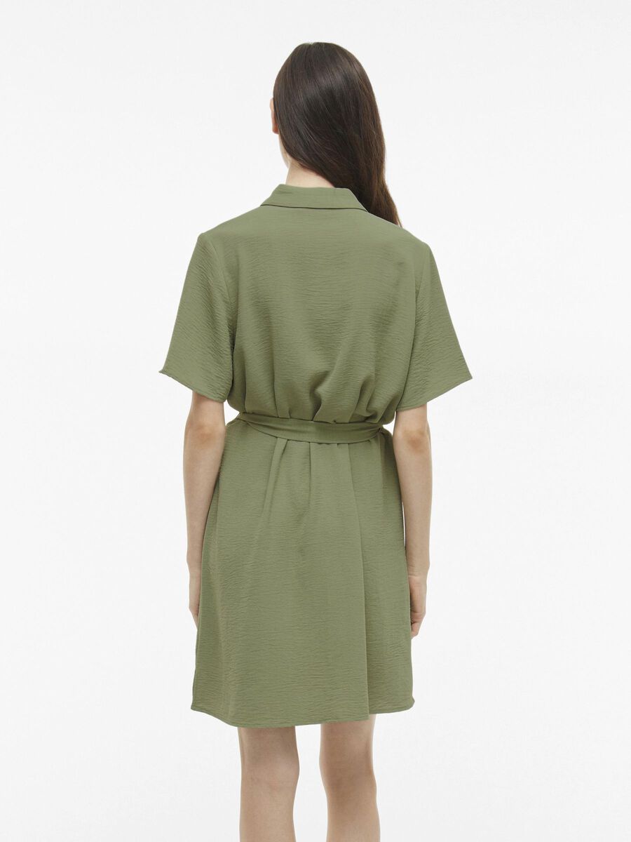 VILA SHORT SLEEVED SHIRT DRESS, Oil Green, highres - 14101659_OilGreen_004.jpg
