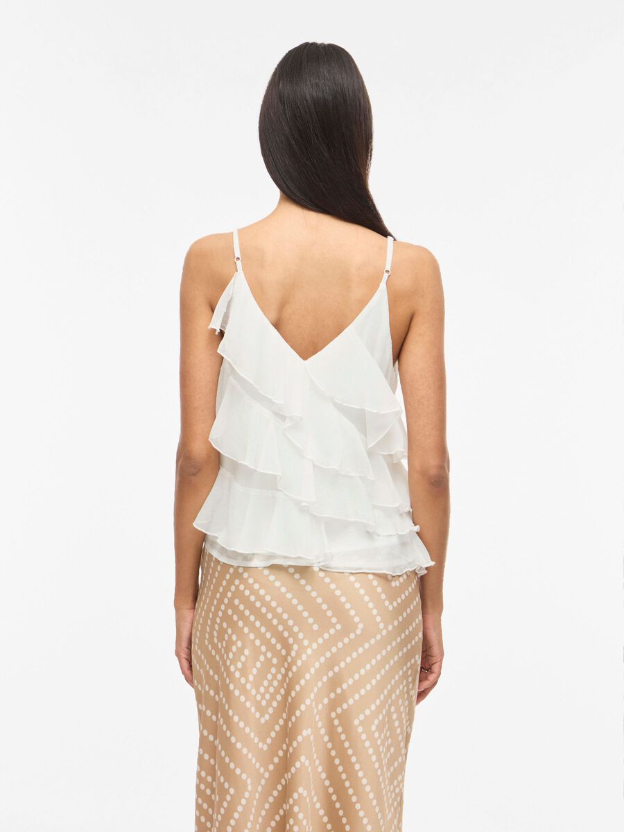 Product carousel image - VILUNA V-NECK STRAP TOP, Snow White | 2