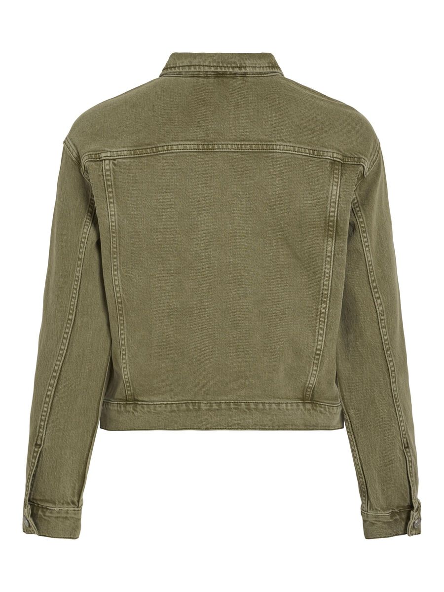 VILA BUTTONED DENIM JACKET, Capulet Olive, highres - 14104699_CapuletOlive_002.jpg