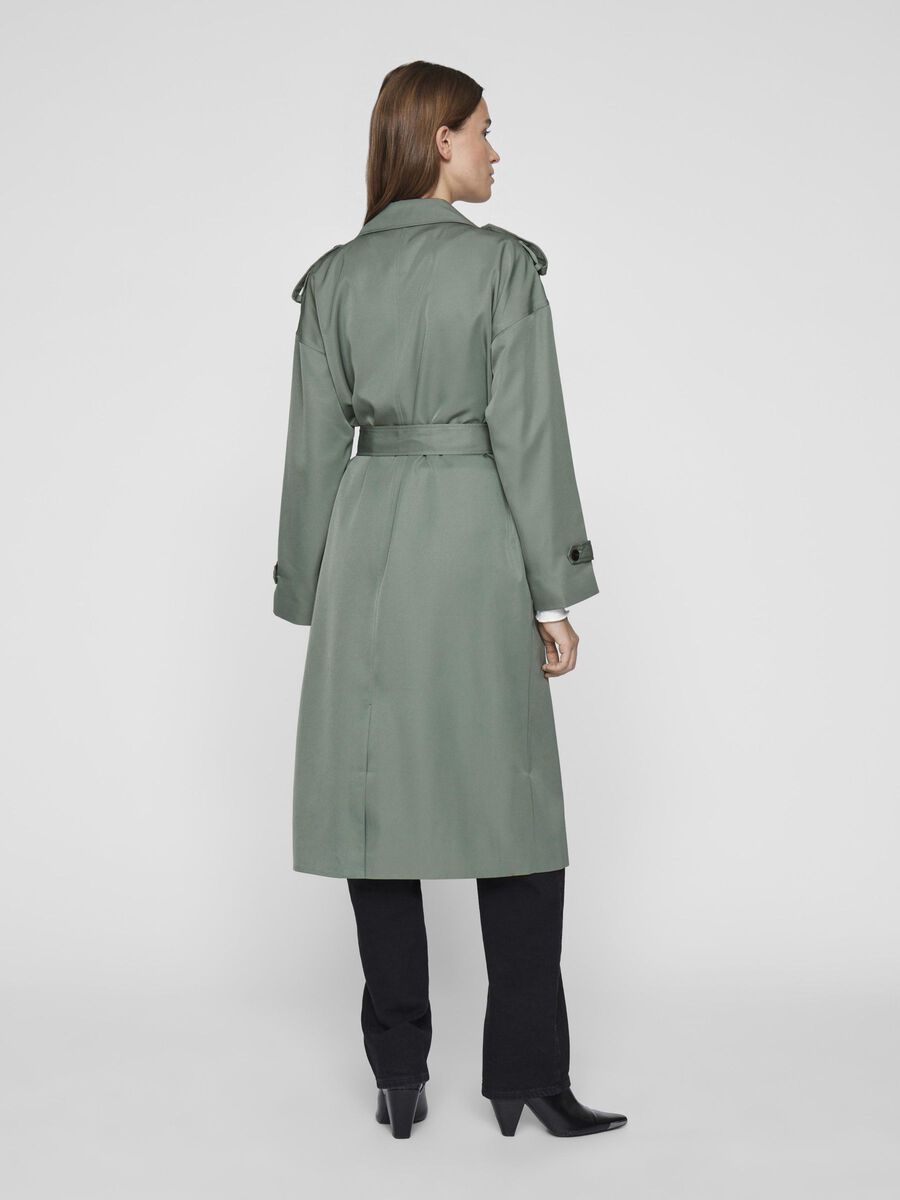 VILA VIADDISON MED BELTE TRENCHCOAT, Laurel Wreath, highres - 14103460_LaurelWreath_004.jpg