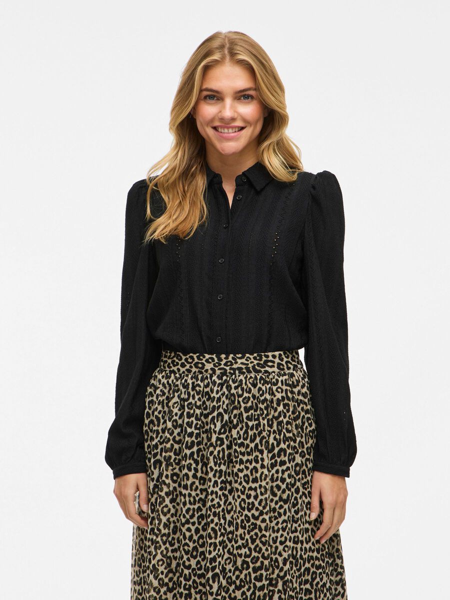 Product carousel image - VIZANIA LONG SLEEVED CAMICIA, Black Beauty | 1
