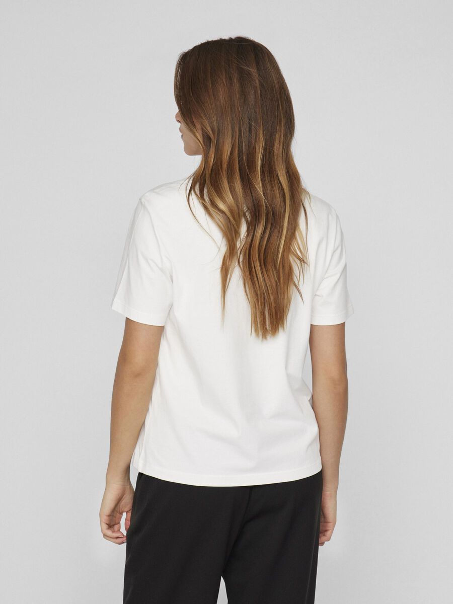 VILA COL ROND T-SHIRT, Snow White, highres - 14103247_SnowWhite_1156689_004.jpg