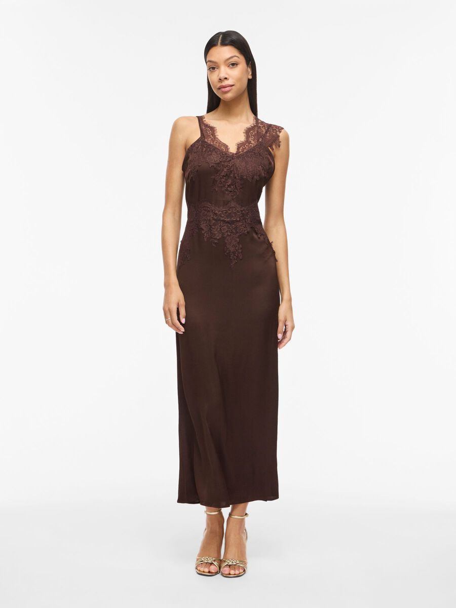 Carousel image - VIEDEN LACE MAXI DRESS, Shaved Chocolate | 4