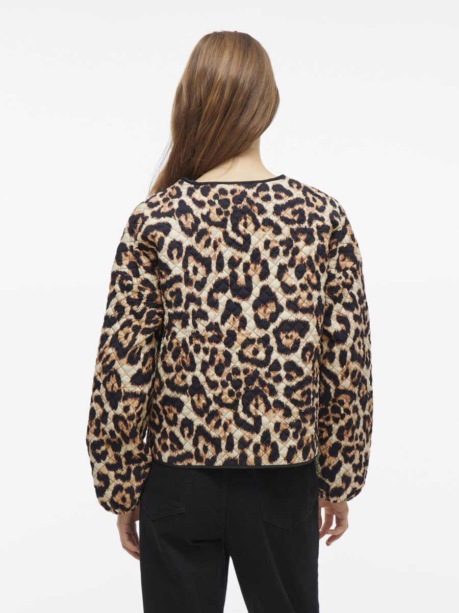 VILA LEOPARD PRINT QUILTED JACKET, Black, highres - 14109879_Black_1217404_004.jpg