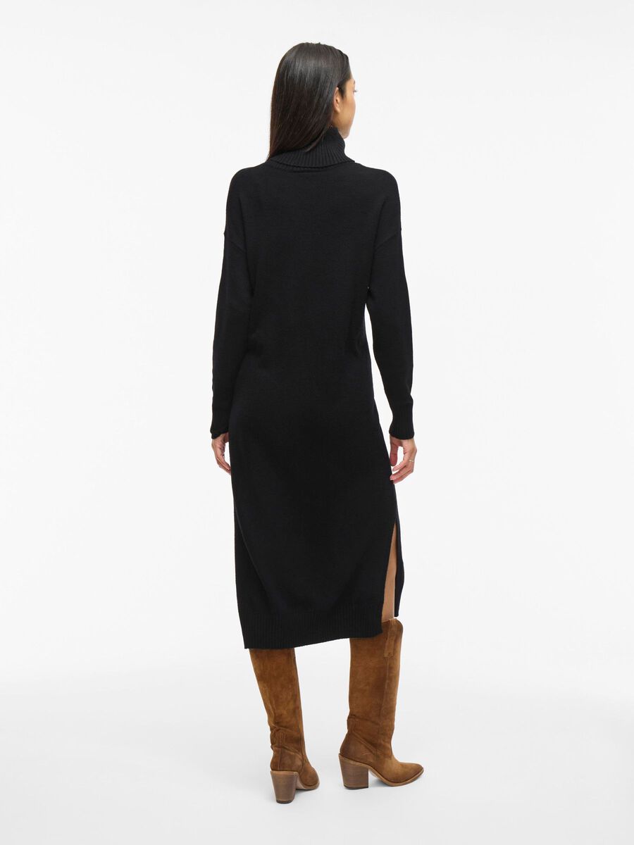 VILA TURTLENECK MIDI DRESS, Black, highres - 14072456_Black_004.jpg
