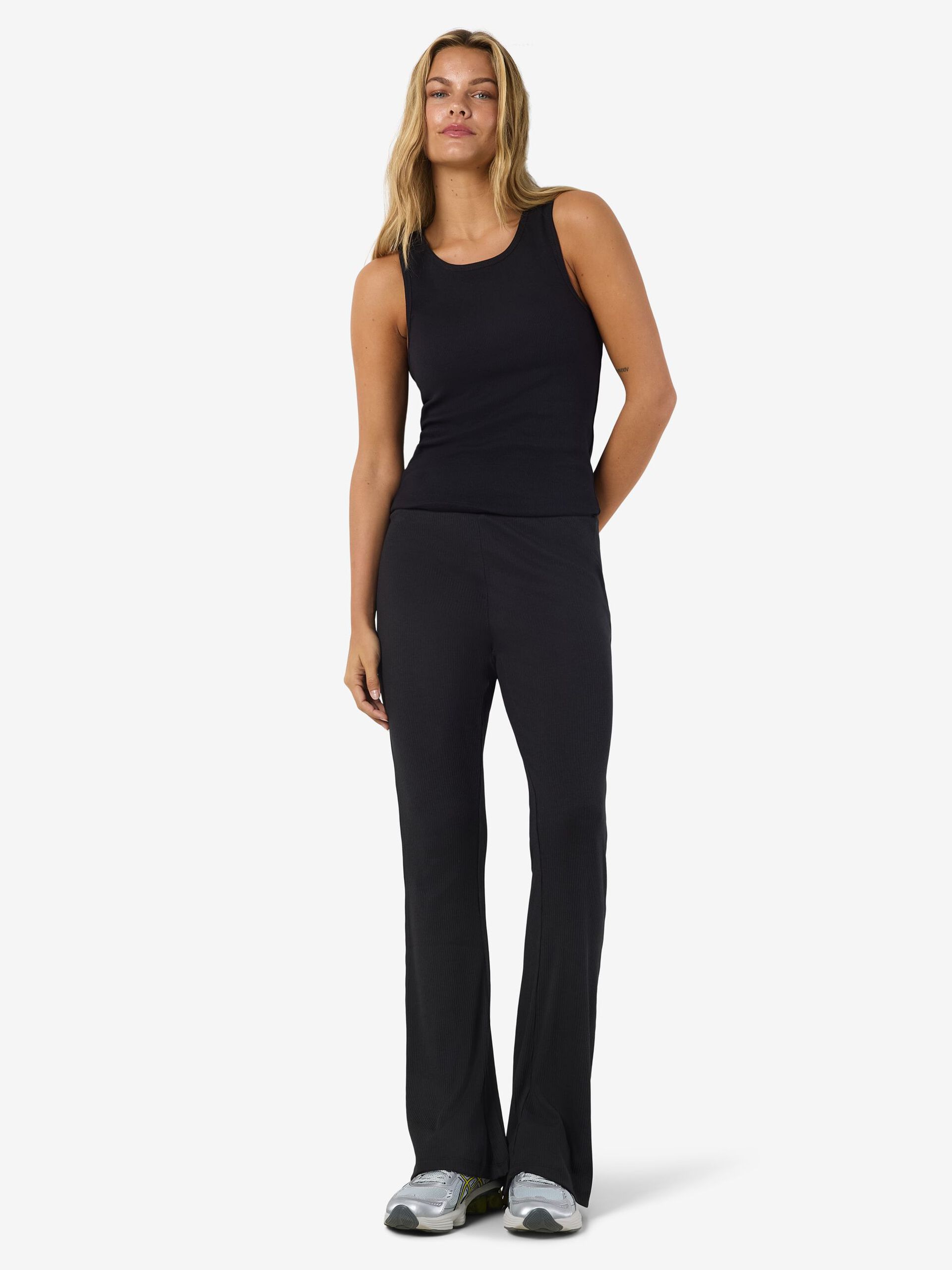 Carousel image - HIGH WAIST FLARED TROUSERS, Black | 5