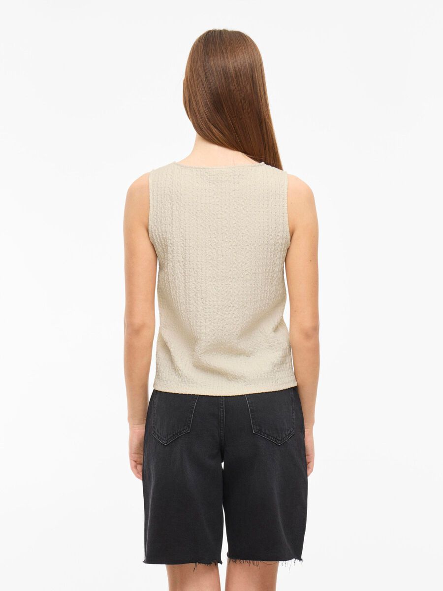 VILA VIROMIRA ROUND NECK SLEEVELESS TOP, Birch, highres - 14106691_Birch_004.jpg