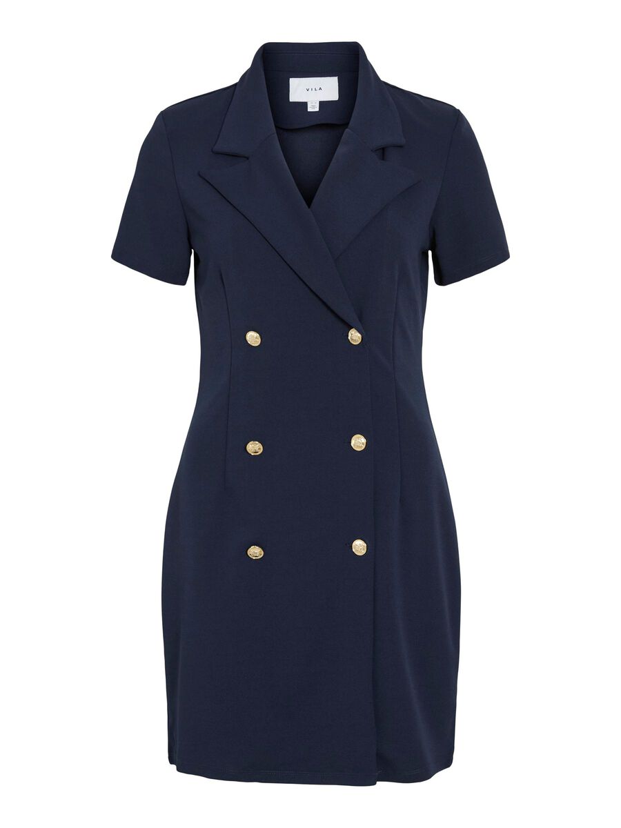VILA VICLARA SHORT BLAZER DRESS, Navy Blazer, highres - 14114539_NavyBlazer_001.jpg