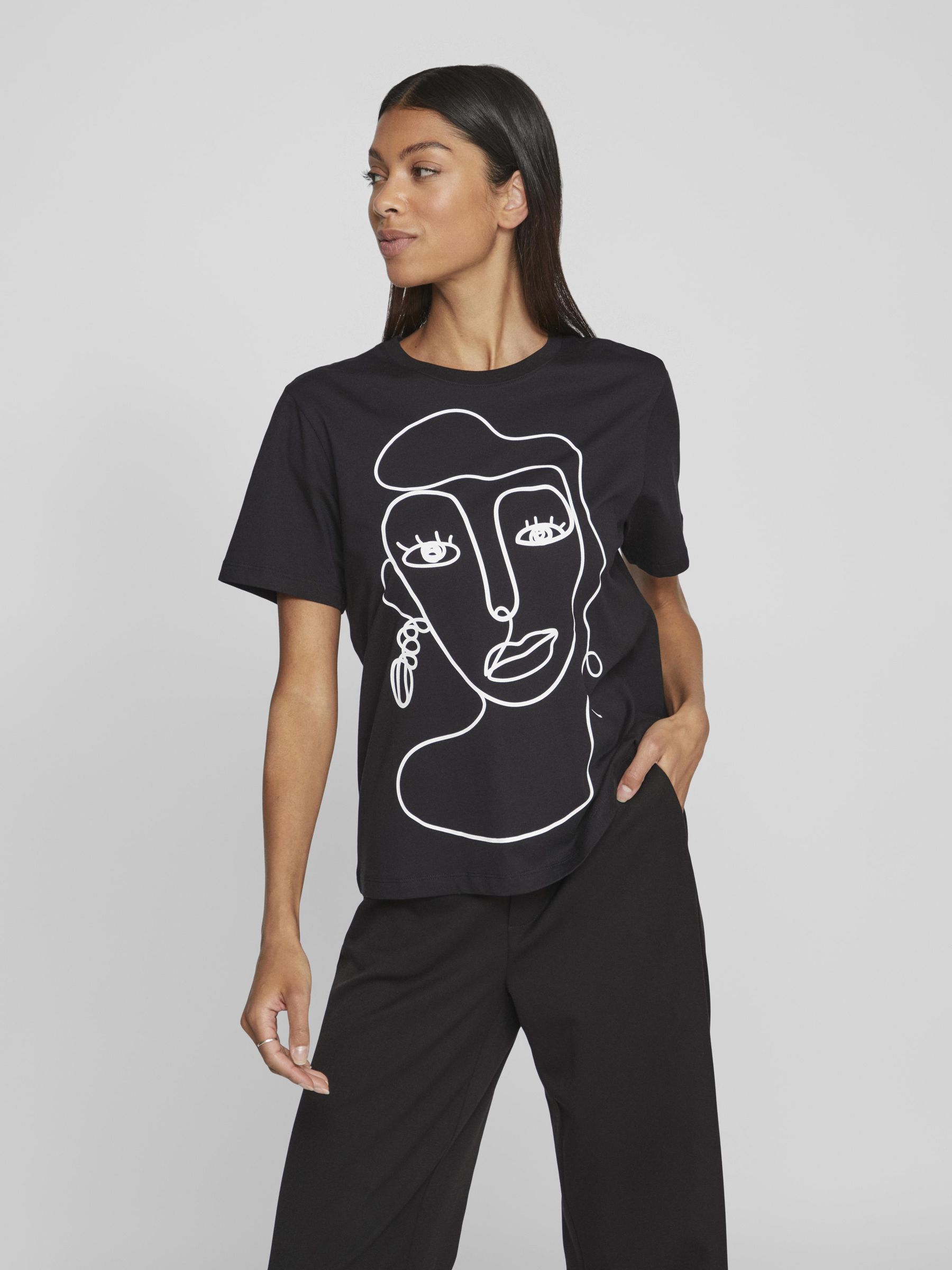 Vila t 2025 shirt print