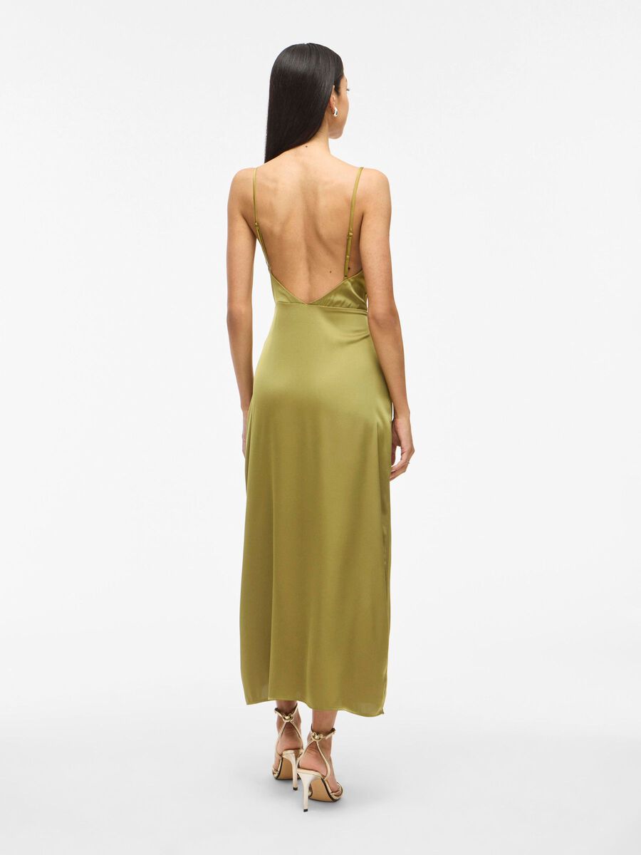 VILA VIRAVENNA STRAP OCCASION DRESS, Green Moss, highres - 14085601_GreenMoss_004.jpg