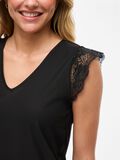 VILA VITRAV V-NECK CAP SLEEVE TOP, Black, highres - 14111143_Black_006.jpg