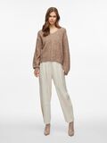 VILA V-NECK KNITTED PULLOVER, Natural Melange, highres - 14110999_NaturalMelange_005.jpg