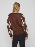 Vila CHECKED KNITTED CARDIGAN, Chocolate Fondant, highres - 14080202_ChocolateFondant_004.jpg