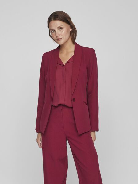 Vila ENKELE RIJ KNOPEN BLAZER, Beet Red, highres - 14082535_BeetRed_003.jpg