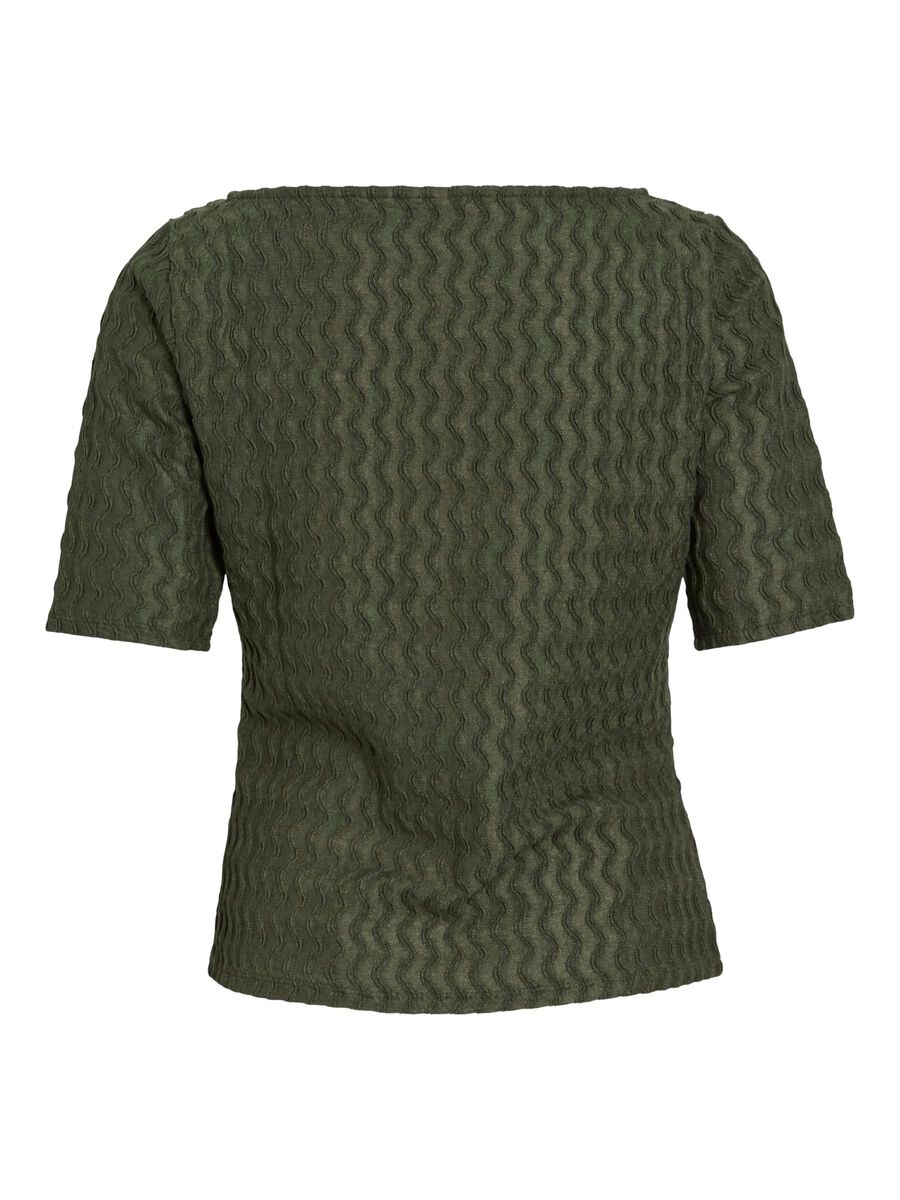 VILA VIROMILA BOATNECK TOP A MANICHE CORTE, Deep Depths, highres - 14106782_DeepDepths_002.jpg